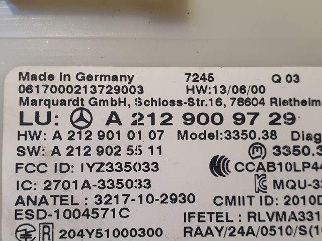 bontott MERCEDES-BENZ A-CLASS Kulcs Nélküli Nyitás Jeladó