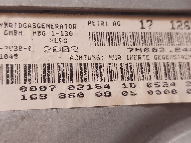 bontott MERCEDES-BENZ A-CLASS Utasoldali Légzsák