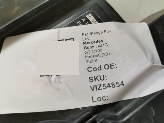 bontott MERCEDES-BENZ AMG GT Bal Ledes Fényszóró