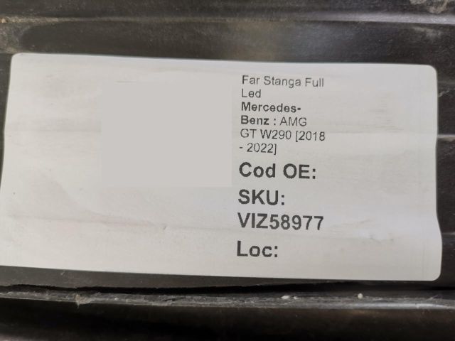 bontott MERCEDES-BENZ AMG GT Bal Ledes Fényszóró