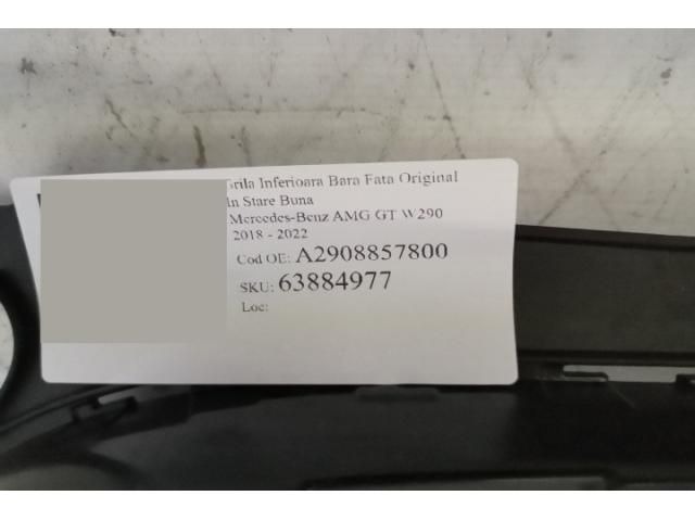 bontott MERCEDES-BENZ AMG GT Első Lökhárító Alsó Középső Díszrács