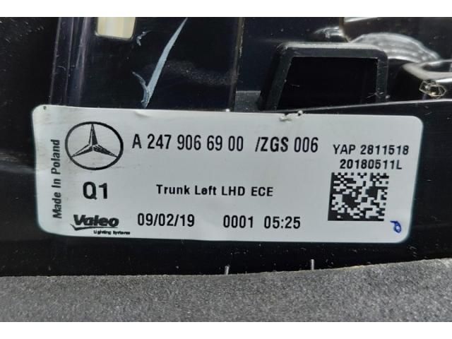 bontott MERCEDES-BENZ B-CLASS Bal Belső Hátsó Lámpa