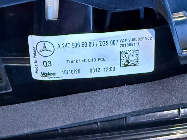 bontott MERCEDES-BENZ B-CLASS Bal Belső Hátsó Lámpa