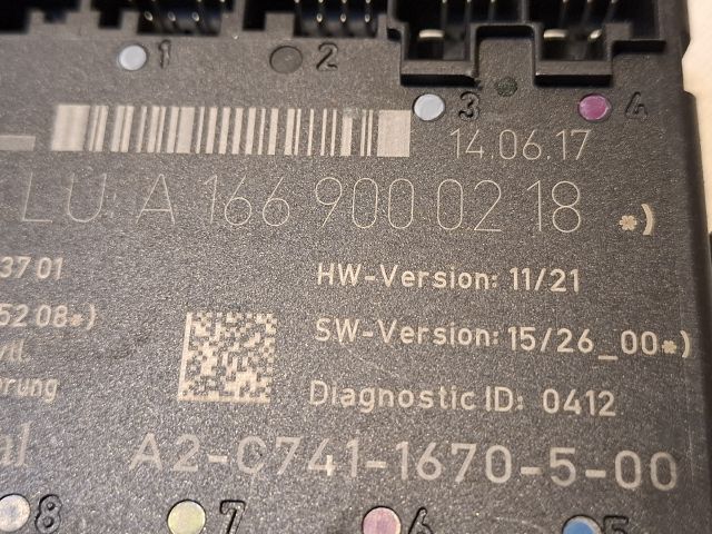 bontott MERCEDES-BENZ B-CLASS Bal első Ajtó Vezérlőegység