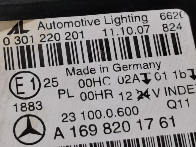 bontott MERCEDES-BENZ B-CLASS Bal Fényszóró