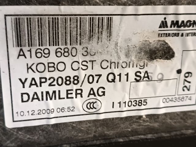 bontott MERCEDES-BENZ B-CLASS Csomagtér Kárpit