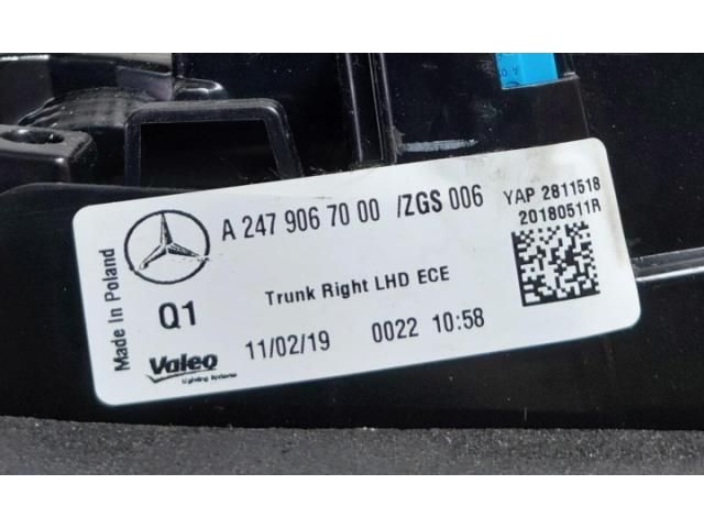 bontott MERCEDES-BENZ B-CLASS Jobb Belső Hátsó Lámpa