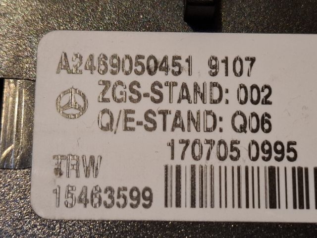 bontott MERCEDES-BENZ B-CLASS Kézifék Kapcsoló