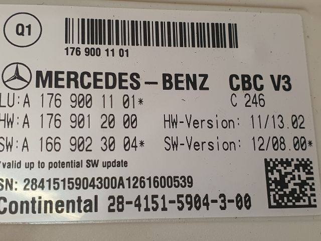 bontott MERCEDES-BENZ B-CLASS Komfort Elektronika