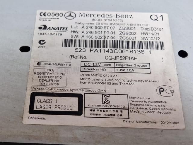 bontott MERCEDES-BENZ B-CLASS Navigációs Fejegység