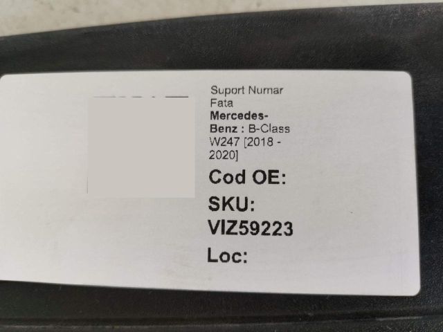bontott MERCEDES-BENZ B-CLASS Rendszámtábla Tartó
