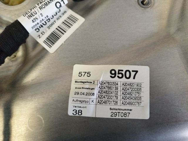 bontott MERCEDES-BENZ C-CLASS Bal első Ablakemelő Szerkezet (Elektromos)