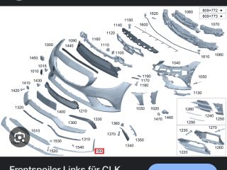 bontott MERCEDES-BENZ C-CLASS Bal első Lökhárító Díszléc