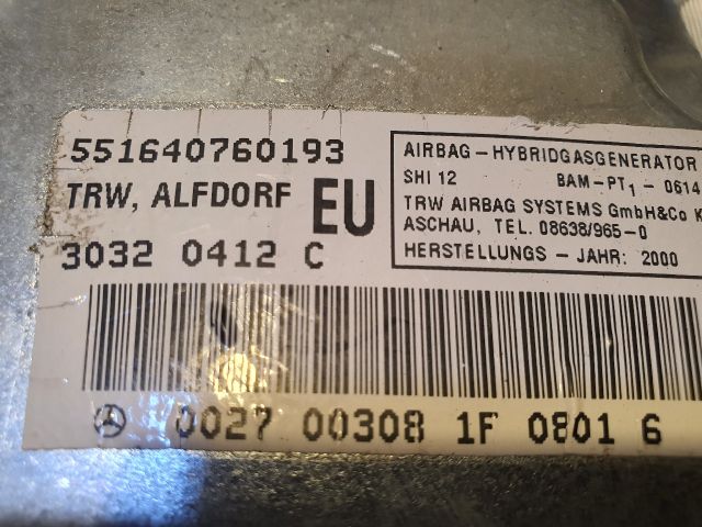 bontott MERCEDES-BENZ C-CLASS Bal Oldallégzsák