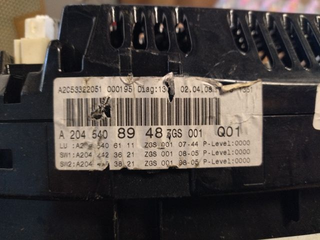 bontott MERCEDES-BENZ C-CLASS Kilométeróra