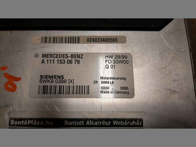 bontott MERCEDES-BENZ C-CLASS Motorvezérlő