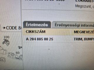 bontott MERCEDES-BENZ C-CLASS Első Lökhárító (Részeivel)