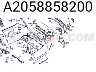 bontott MERCEDES-BENZ C-CLASS Hátsó középső Lökhárító Tartó (Műanyag)