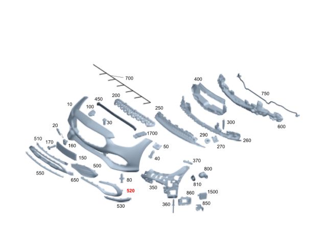 bontott MERCEDES-BENZ C-CLASS Jobb első Lökhárító Díszléc