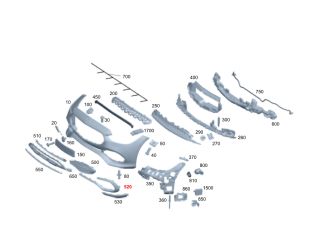 bontott MERCEDES-BENZ C-CLASS Jobb első Lökhárító Díszléc