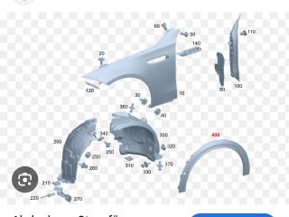 bontott MERCEDES-BENZ C-CLASS Jobb első Sárvédő Díszléc