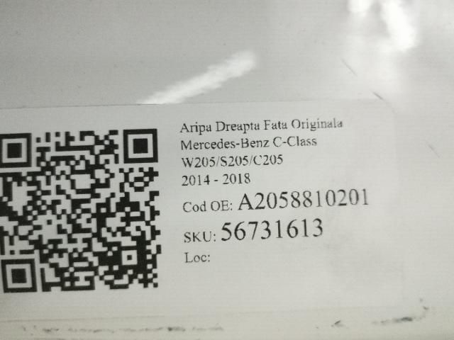 bontott MERCEDES-BENZ C-CLASS Jobb első Sárvédő