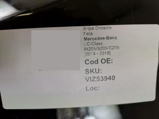 bontott MERCEDES-BENZ C-CLASS Jobb első Sárvédő