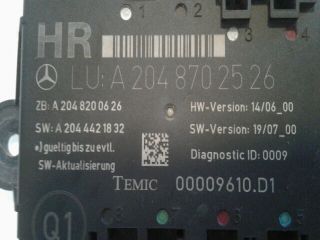 bontott MERCEDES-BENZ C-CLASS Jobb hátsó Ajtó Vezérlőegység