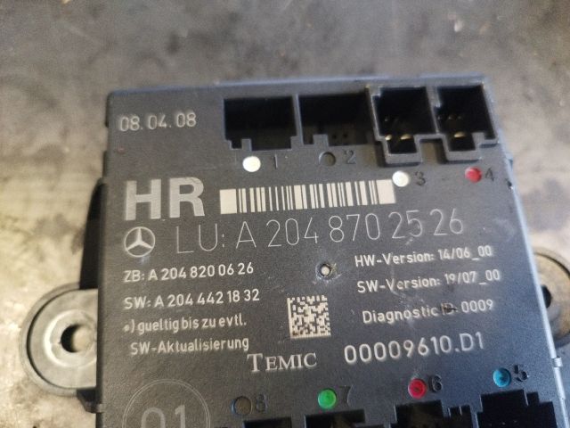 bontott MERCEDES-BENZ C-CLASS Jobb hátsó Ajtó Vezérlőegység