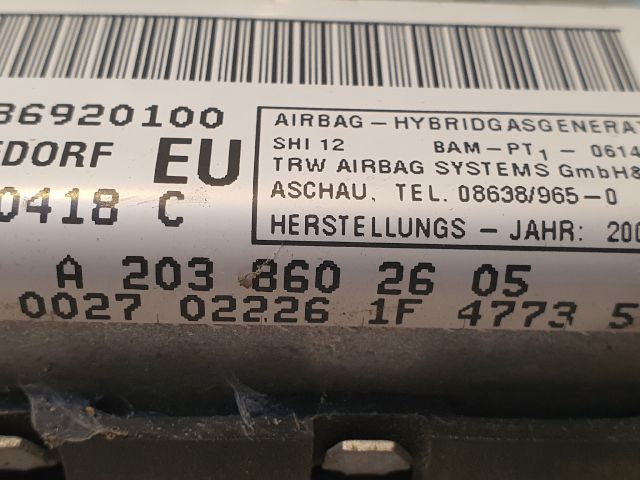 bontott MERCEDES-BENZ C-CLASS Jobb Oldallégzsák