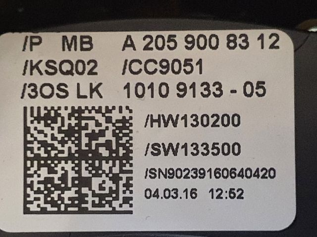 bontott MERCEDES-BENZ C-CLASS Komplett Kormánykapcsoló (Bajuszkapcsoló)