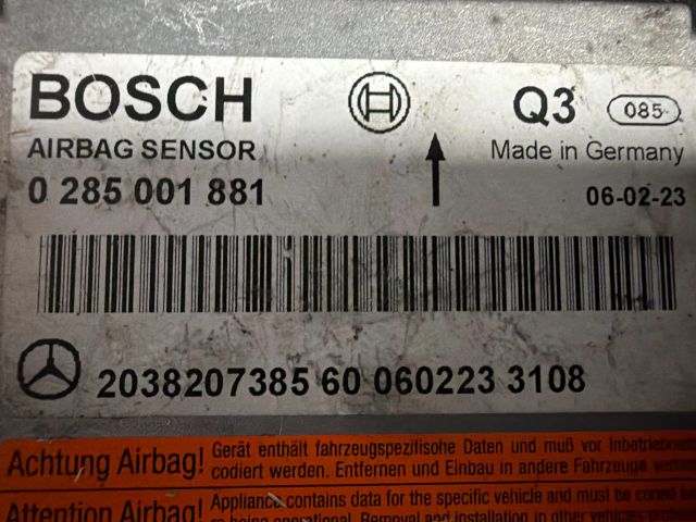 bontott MERCEDES-BENZ C-CLASS Légzsák Elektronika