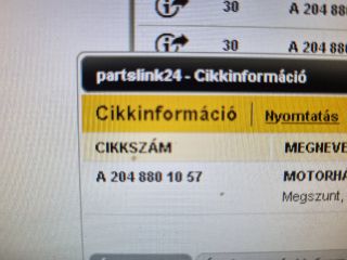 bontott MERCEDES-BENZ C-CLASS Motorháztető