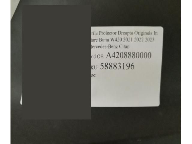 bontott MERCEDES-BENZ CITAN Jobb Ködlámpa Rács
