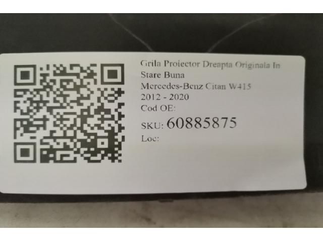bontott MERCEDES-BENZ CITAN Jobb Ködlámpa Rács