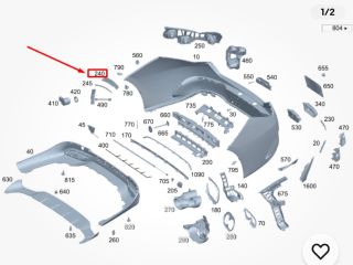 bontott MERCEDES-BENZ CLA Jobb hátsó Lökhárító Díszléc