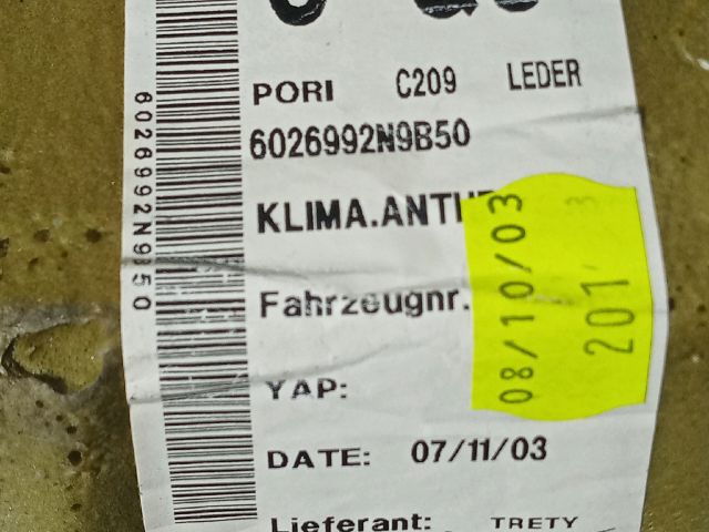 bontott MERCEDES-BENZ CLK Hátsó Ülés Szett