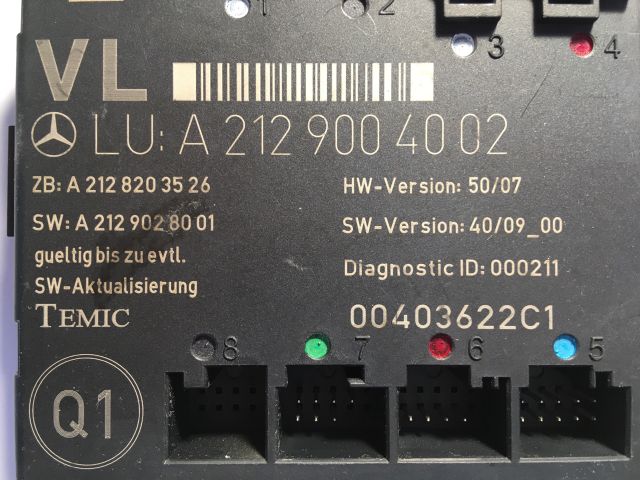 bontott MERCEDES-BENZ E-CLASS Bal első Ajtó Vezérlőegység