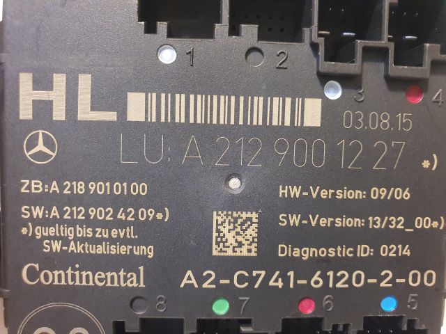 bontott MERCEDES-BENZ E-CLASS Bal hátsó Ajtó Vezérlőegység