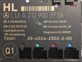 bontott MERCEDES-BENZ E-CLASS Bal hátsó Ajtó Vezérlőegység