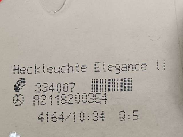 bontott MERCEDES-BENZ E-CLASS Bal Hátsó Lámpa