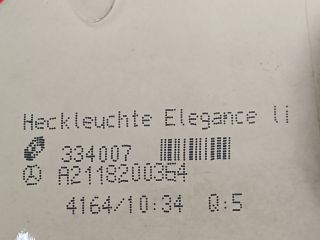 bontott MERCEDES-BENZ E-CLASS Bal Hátsó Lámpa