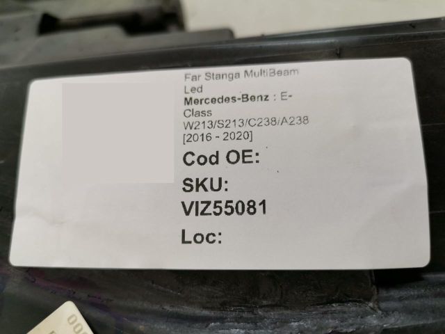 bontott MERCEDES-BENZ E-CLASS Bal Ledes Fényszóró