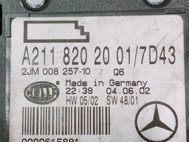 bontott MERCEDES-BENZ E-CLASS Beltér Világítás Első