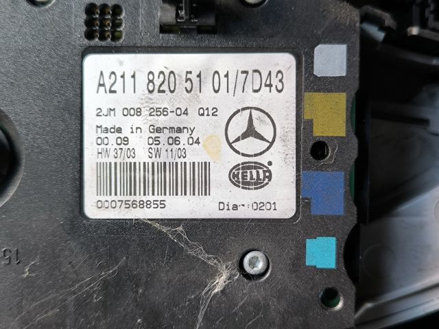 bontott MERCEDES-BENZ E-CLASS Beltér Világítás Első