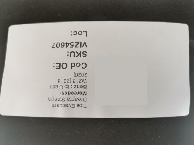 bontott MERCEDES-BENZ E-CLASS Bal első Fék Porvédő Lemez