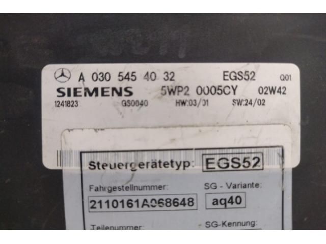 bontott MERCEDES-BENZ E-CLASS Automata Váltó Elektronika