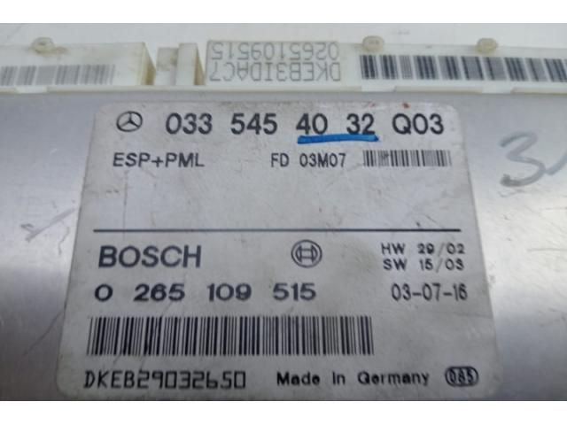 bontott MERCEDES-BENZ E-CLASS Menetstabilizátor Elektronika