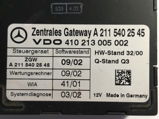 bontott MERCEDES-BENZ E-CLASS Gateway Elektronika