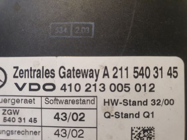 bontott MERCEDES-BENZ E-CLASS Gateway Elektronika